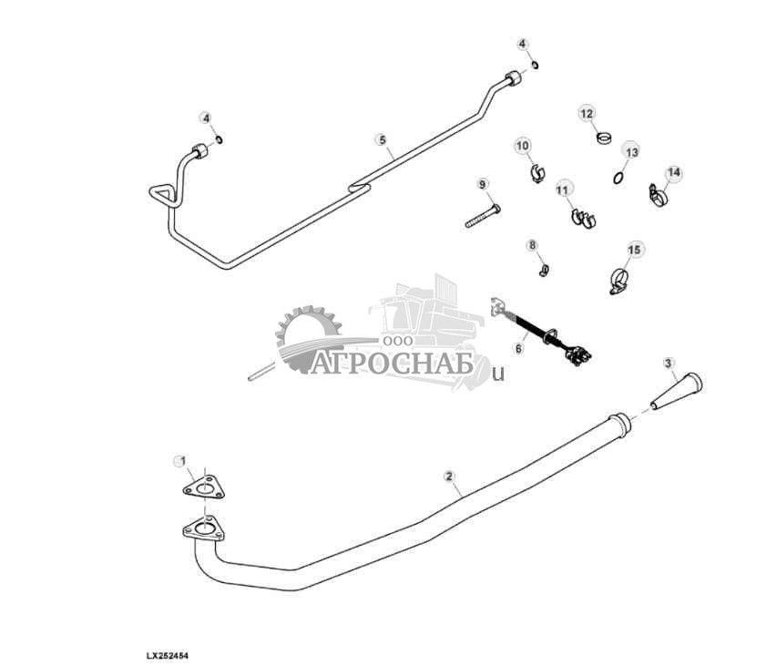 Детали крепления, всасывающий трубопровод, масляный трубопровод, шток переключателя передач, датчик Холла, PowrQuad™, с ходоуменьшителем, оборудование 